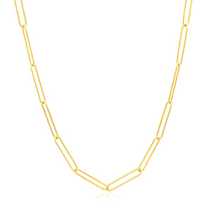 14k Yellow Gold Wire Paperclip Chain (2.7 mm) RCJ