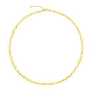 14k Yellow Gold Necklace with Polished Circles RCJ