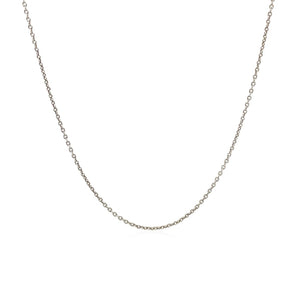 14k White Gold Round Cable Link Chain (1.10 mm) RCJ