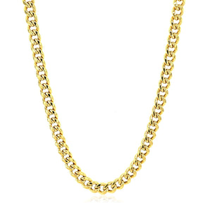 14k Yellow Gold Semi Solid Miami Cuban Chain (4.50 mm) RCJ