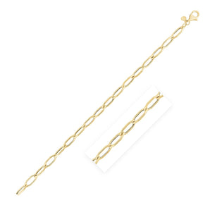 14k Yellow Gold High Polish Hexagon Link Chain (5.00 mm) RCJ