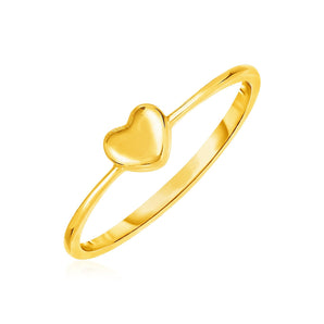 14k Yellow Gold Ring with Puffed Heart(1.40 mm) RCJ
