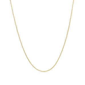 14k Yellow Gold Oval Cable Link Chain (0.85 mm) RCJ