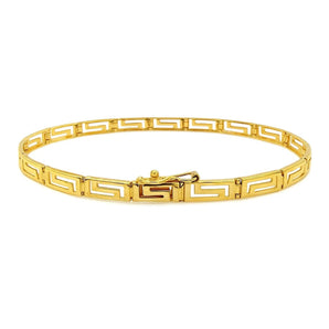 14k Yellow Gold Greek Fret Design Fancy Bracelet (3.30 mm) RCJ