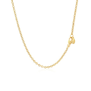 14k Yellow Gold Chain Necklace with Polished Knot RCJ