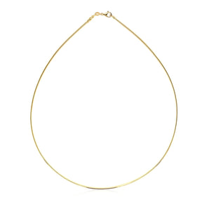 14k Yellow Gold Necklace in a Round Omega Chain Style RCJ