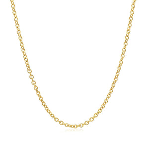 14k Yellow Gold Round Cable Link Chain (1.9 mm) RCJ