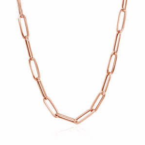 14K Rose Gold Bold Paperclip Chain (4.2 mm) RCJ