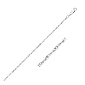 14k White Gold Singapore Chain (1.80 mm) RCJ