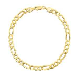 10k Yellow Gold Lite Figaro Bracelet (5.60 mm) RCJ