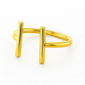 14k Yellow Gold Open Ring with Bars RCJ