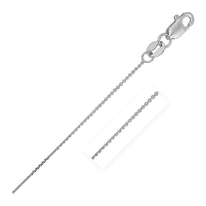 14k White Gold Cable Link Chain (0.50 mm) RCJ