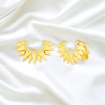 Sunburst Earrings with Diamonds roteirojewelry