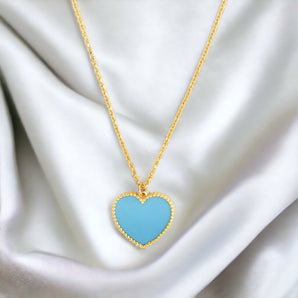 Heart Turquoise Paste Necklace