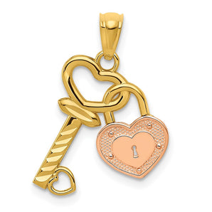 Heart Lock & Key Pendant