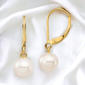 Pearl Leverback Earrings