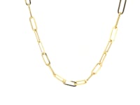 14K Yellow Gold Wide Paperclip Chain (3.3mm)