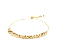 Adjustable 14k Gold Chain Bracelet - Roteiro Jewelry