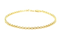 2.3mm 14k Yellow Gold Rolo Bracelet