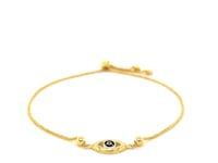 Adjustable Evil Eye Bracelet - 14k Gold Jewelry - Roteiro Jewelry