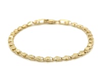 2.9mm 14k Yellow Gold Heart Bracelet