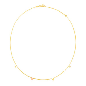 Two Tone Gold Love Necklace