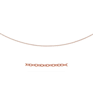 Pendant Chain with Textured Links - 2.5 mm