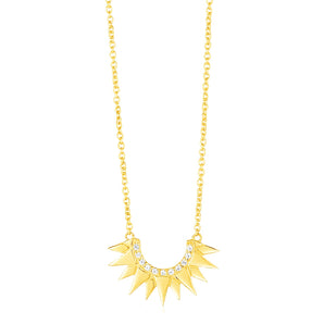 Sunburst Necklace with Diamonds