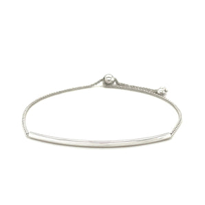 Smooth Curved Bar Lariat Design Bracelet