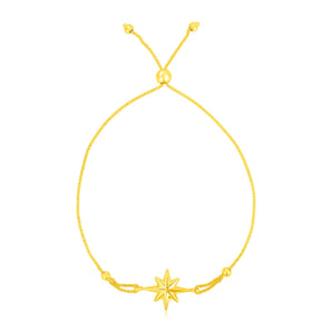 14k Gold Adjustable Star Bracelet - Roteiro Jewelry