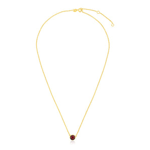 Necklace with Round Garnet