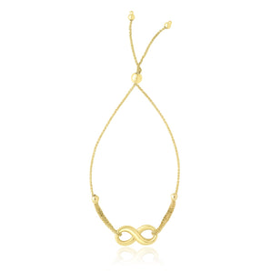 Infinity Motif Adjustable Lariat Bracelet