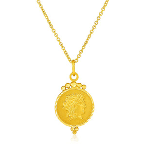 Round Roman Coin Necklace