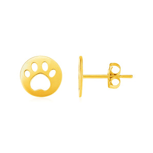 Earrings with Paw Prints