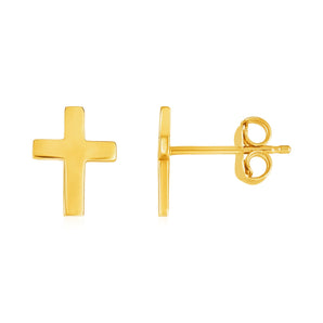 Post Earrings with Crosses