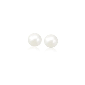 Freshwater Cultured White Pearl Stud Earrings (4 mm)