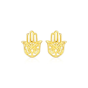 Hand of Hamsa Post Earrings