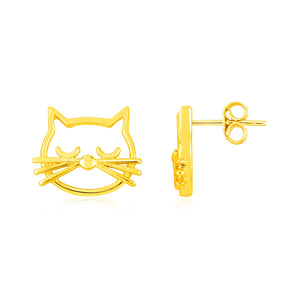 Cat Head Earrings