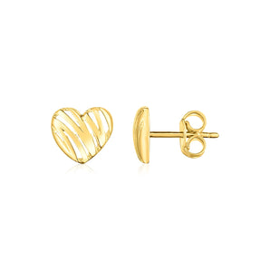 Scribble Heart Stud Earrings