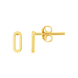 Paperclip Link Stud Earrings